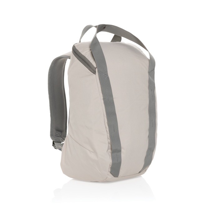 Mochila con diseño juvenil de RPET para PC con compartimentos 14” color beige