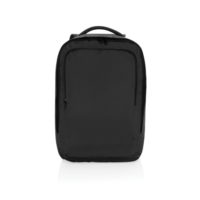 Mochila de RPET para viajar con capacidad para 19L y asa superior color negro segunda vista