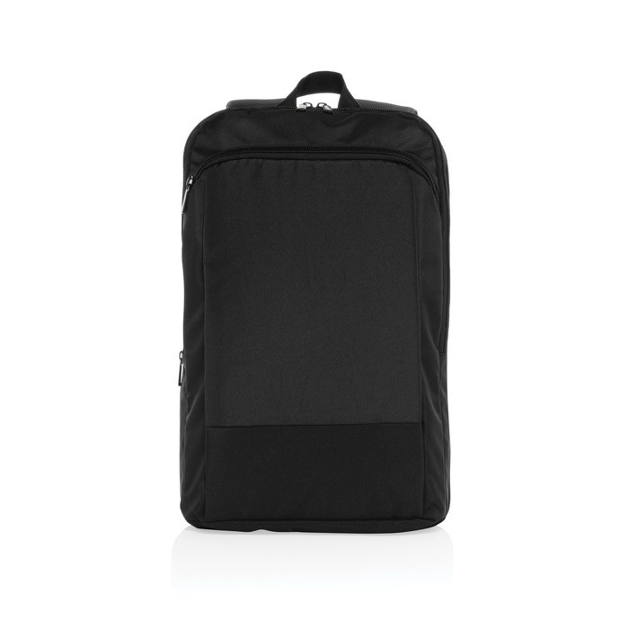 Mochila ultradelgada en RPET con diseño expandible 15.6” color negro tercera vista