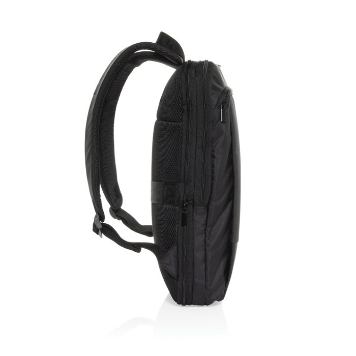 Mochila ultradelgada en RPET con diseño expandible 15.6” color negro cuarta vista