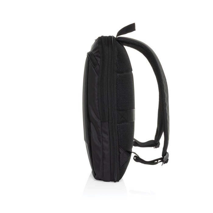 Mochila ultradelgada en RPET con diseño expandible 15.6” color negro sexta vista