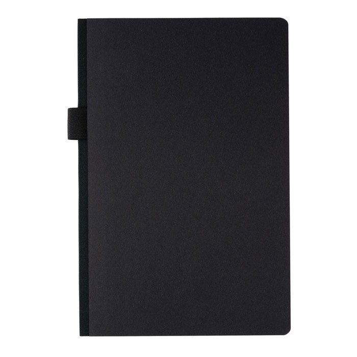Libreta con punto de página con certificación color negro segunda vista