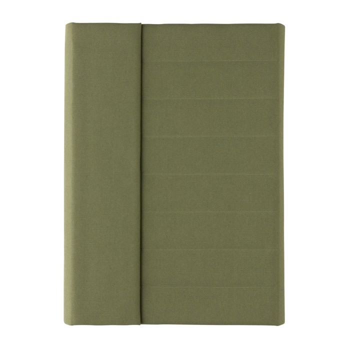 Portafolios con libreta y cierre magnético color verde militar segunda vista