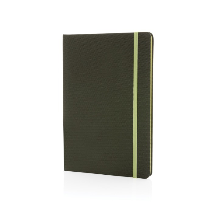 Cuaderno de materiales reciclados con elástico color verde oscuro Cuaderno de materiales reciclados con elástico color verde oscuro