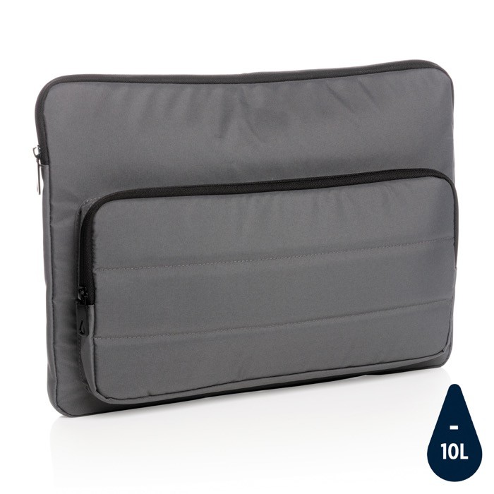 Funda para portátil con bolsillo lateral color gris oscuro Funda para portátil con bolsillo lateral color gris oscuro