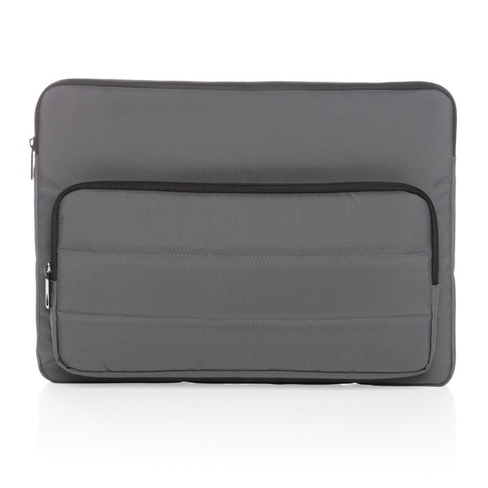 Funda para portátil con bolsillo lateral color gris oscuro segunda vista Funda para portátil con bolsillo lateral color gris oscuro segunda vista