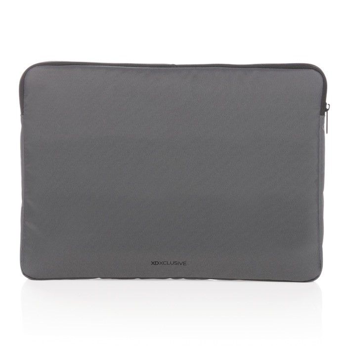 Funda para portátil con bolsillo lateral color gris oscuro tercera vista Funda para portátil con bolsillo lateral color gris oscuro tercera vista