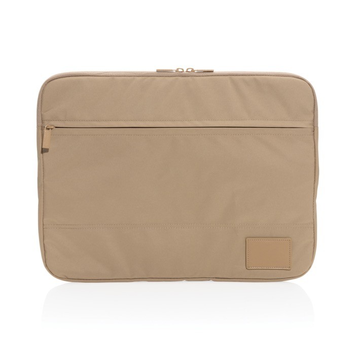 Funda de poliéster reciclado para portátil de 14'' color marrón claro Funda de poliéster reciclado para portátil de 14'' color marrón claro