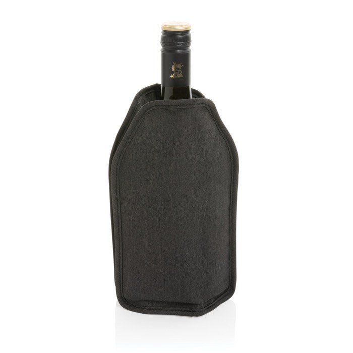 Funda enfriadora de RPET para botellas de vino en varios colores color negro Funda enfriadora de RPET para botellas de vino en varios colores color negro