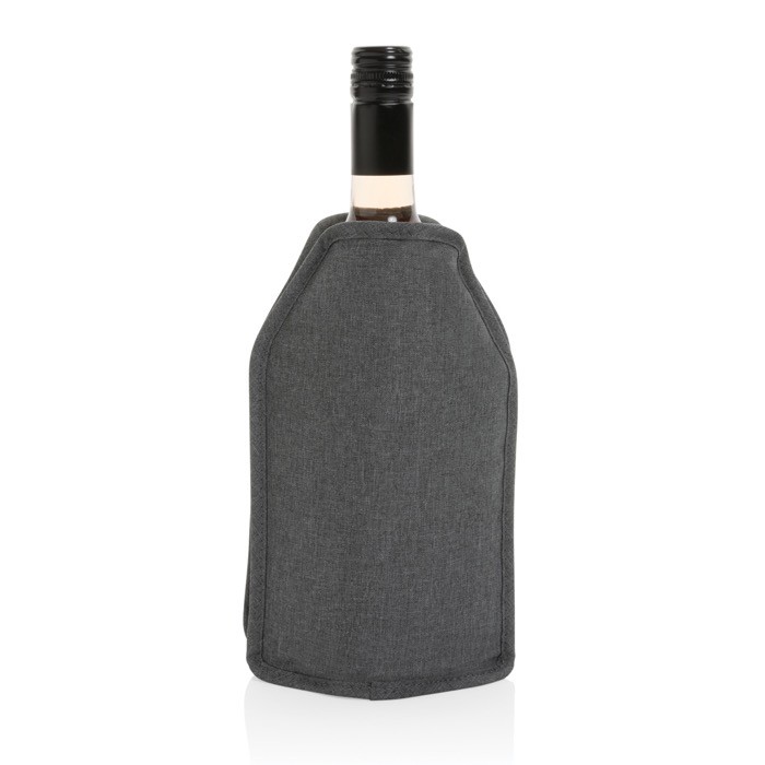 Funda enfriadora de RPET para botellas de vino en varios colores color gris segunda vista Funda enfriadora de RPET para botellas de vino en varios colores color gris segunda vista