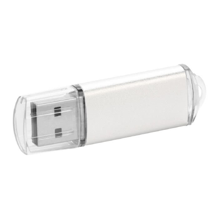 Usb personalizado de metal con tapón color blanco Usb personalizado de metal con tapón color blanco