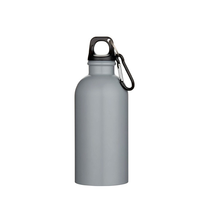 Botella de acero inoxidable reciclado mate de pared simple 400ml vista principal Botella de acero inoxidable reciclado mate de pared simple 400ml vista principal