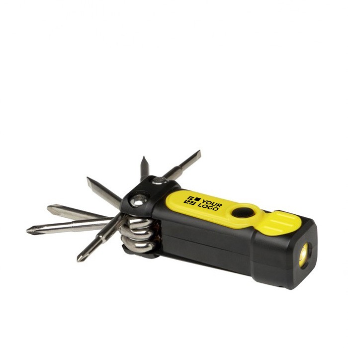 Juego de 8 destornilladores con 2 luces LED y cabezales Phillips vista principal Juego de 8 destornilladores con 2 luces LED y cabezales Phillips vista principal