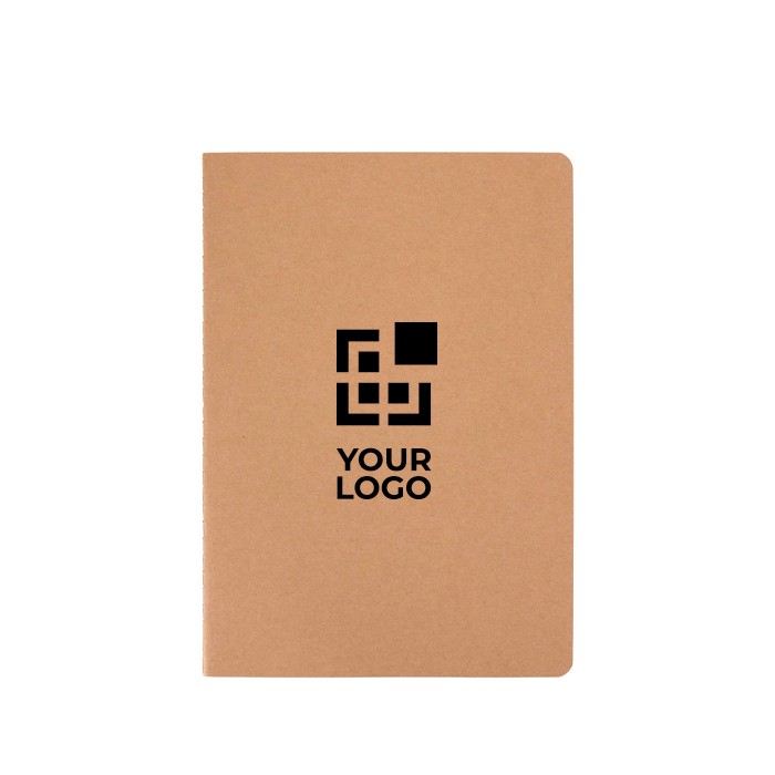 Cuaderno de tipo agenda de papel kraft con lomo cosido A5 vista principal