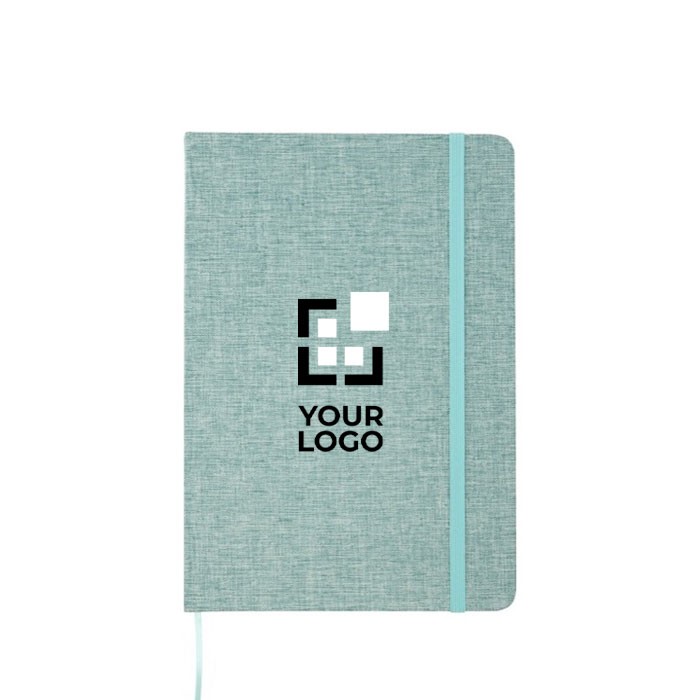 Libreta con tapa dura de algodón reciclado A5 hojas a rayas vista principal Libreta con tapa dura de algodón reciclado A5 hojas a rayas vista principal