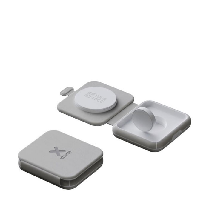 Cargador de viaje inalámbrico plegable y magnético 2 en 1 15W vista principal Cargador de viaje inalámbrico plegable y magnético 2 en 1 15W vista principal