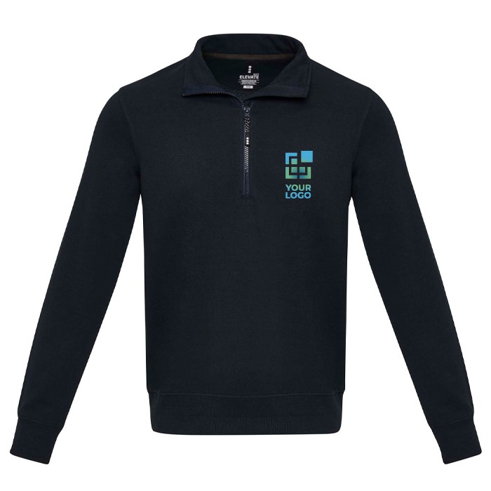 Jersey unisex de tejido reciclado con cremallera corta 280 g/m2 Elevate NXT vista principal Jersey unisex de tejido reciclado con cremallera corta 280 g/m2 Elevate NXT vista principal