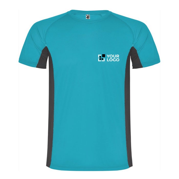 Camiseta deportiva de poliéster para hombre bicolor 140 g/m2 Roly vista principal