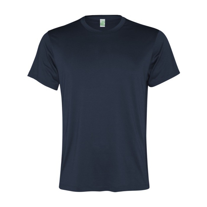Camiseta deportiva de poliéster reciclado de hombre 100 g/m2 Roly color azul marino