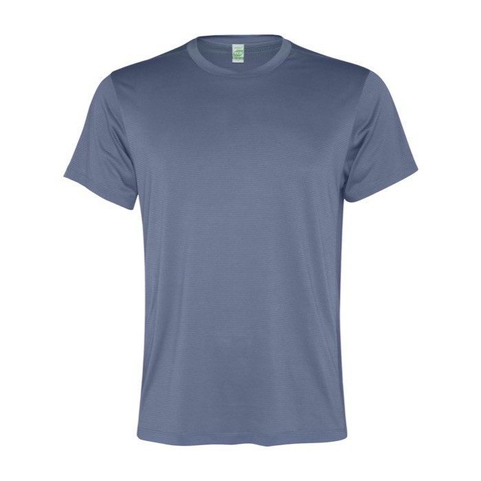 Camiseta deportiva de poliéster reciclado de hombre 100 g/m2 Roly color azul grisáceo