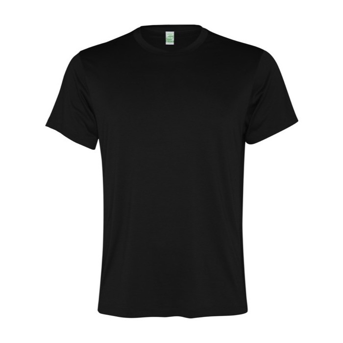 Camiseta deportiva de poliéster reciclado de hombre 100 g/m2 Roly color negro