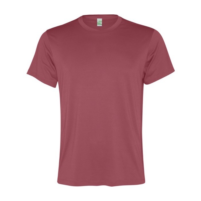 Camiseta deportiva de poliéster reciclado de hombre 100 g/m2 Roly color rojo desaturado