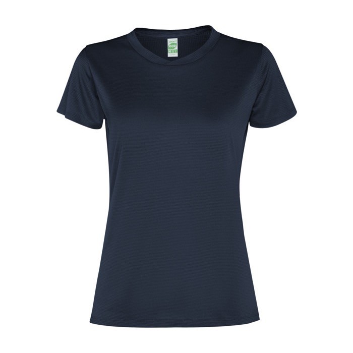 Camiseta deportiva de poliéster reciclado de mujer 100 g/m2 Roly color azul marino