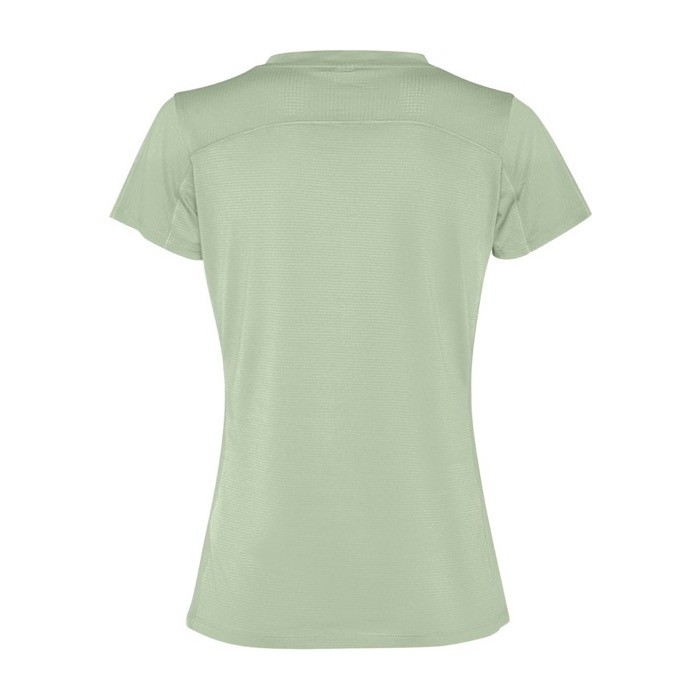 Camiseta deportiva de poliéster reciclado de mujer 100 g/m2 Roly color verde suave segunda vista trasera