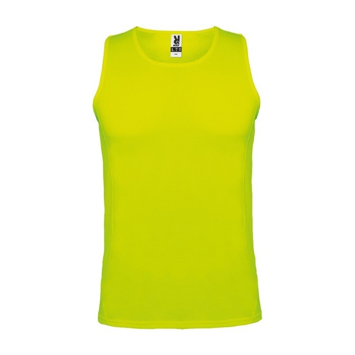 Chaleco deportivo para hombre técnico de poliéster 140 g/m2 Roly color amarillo fluorescente Chaleco deportivo para hombre técnico de poliéster 140 g/m2 Roly color amarillo fluorescente