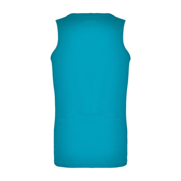 Chaleco deportivo para hombre técnico de poliéster 140 g/m2 Roly color turquesa segunda vista trasera Chaleco deportivo para hombre técnico de poliéster 140 g/m2 Roly color turquesa segunda vista trasera