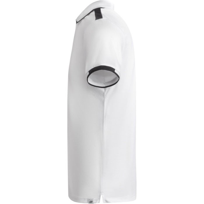 Polo de poliéster de manga corta para hombre bicolor 140 g/m2 Roly color blanco vista lateral Polo de poliéster de manga corta para hombre bicolor 140 g/m2 Roly color blanco vista lateral