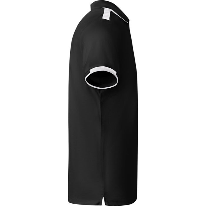 Polo de poliéster de manga corta para hombre bicolor 140 g/m2 Roly color negro segunda vista lateral Polo de poliéster de manga corta para hombre bicolor 140 g/m2 Roly color negro segunda vista lateral
