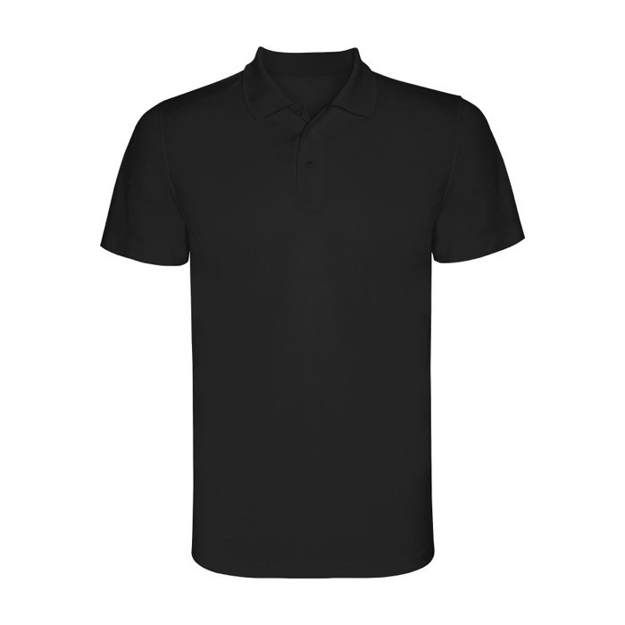Polo técnico de poliéster en punto piqué para hombre 150 g/m2 Roly color negro