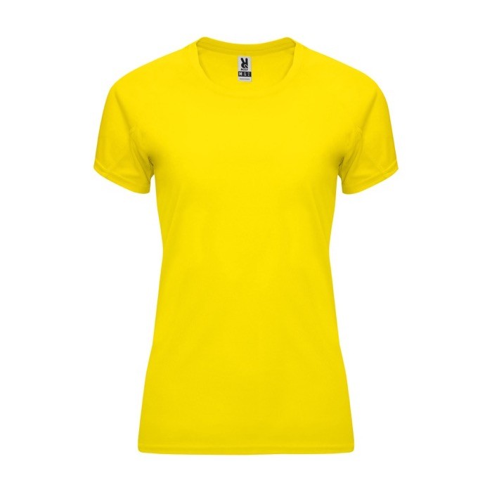 Camiseta técnica de poliéster 100% para mujer 135 g/m2 Roly color amarillo