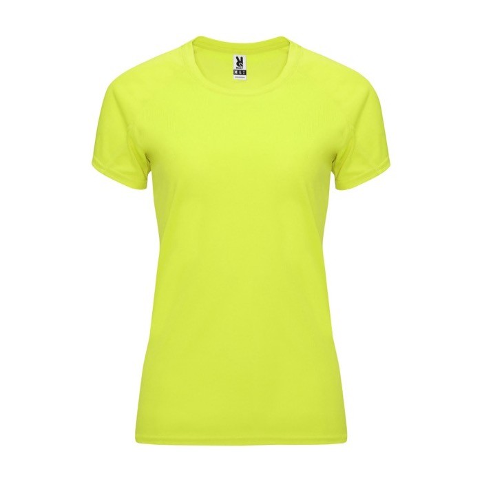 Camiseta técnica de poliéster 100% para mujer 135 g/m2 Roly color amarillo fluorescente