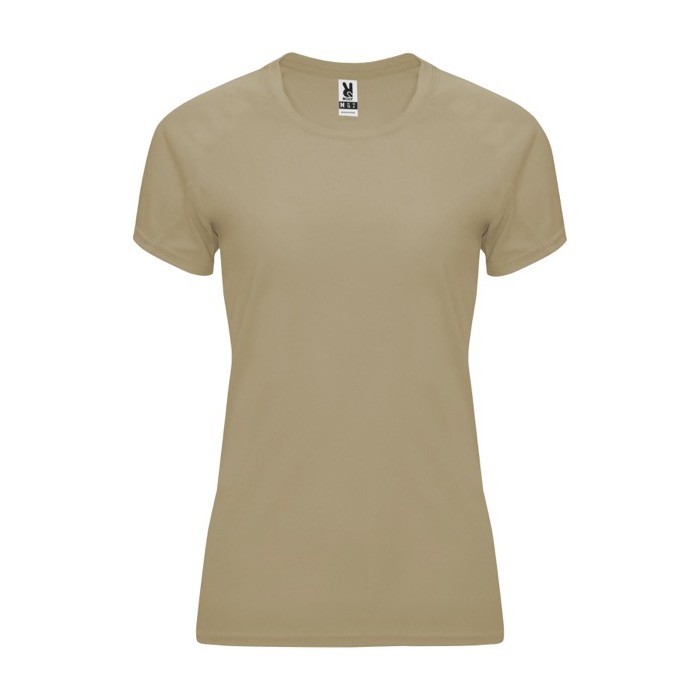 Camiseta técnica de poliéster 100% para mujer 135 g/m2 Roly color marrón grisáceo