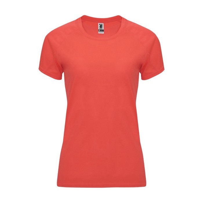 Camiseta técnica de poliéster 100% para mujer 135 g/m2 Roly color coral