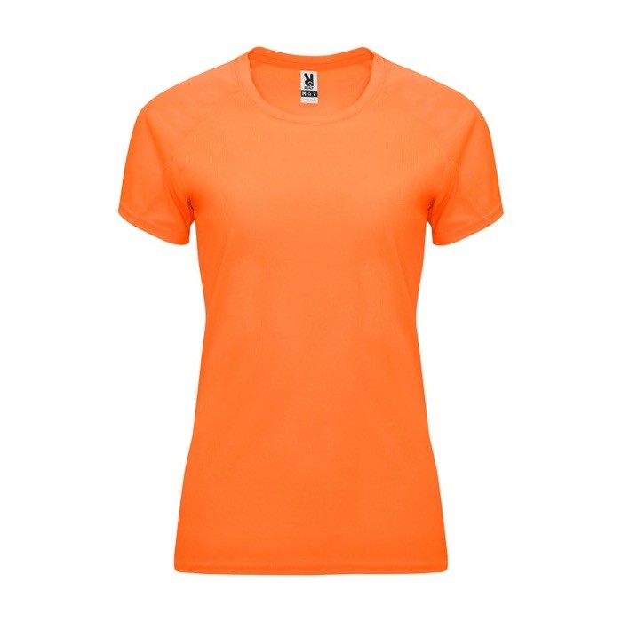 Camiseta técnica de poliéster 100% para mujer 135 g/m2 Roly color naranja fluorescente