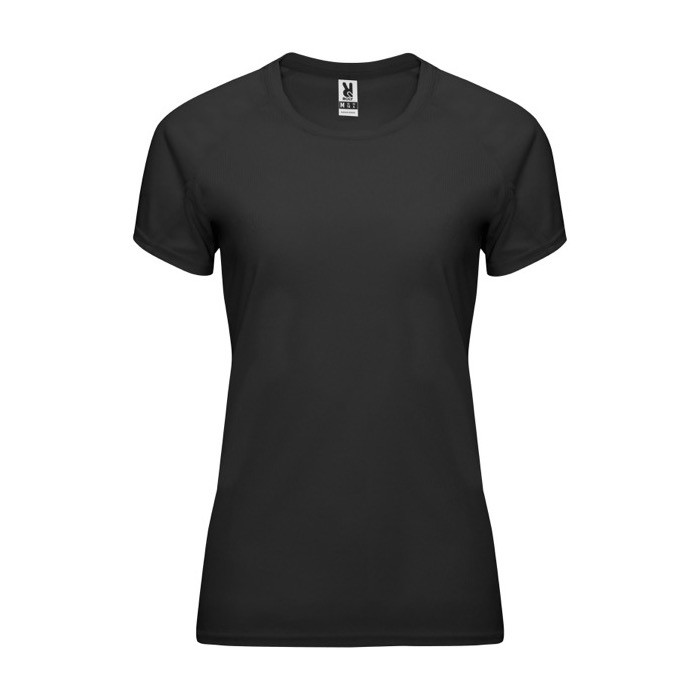 Camiseta técnica de poliéster 100% para mujer 135 g/m2 Roly color negro