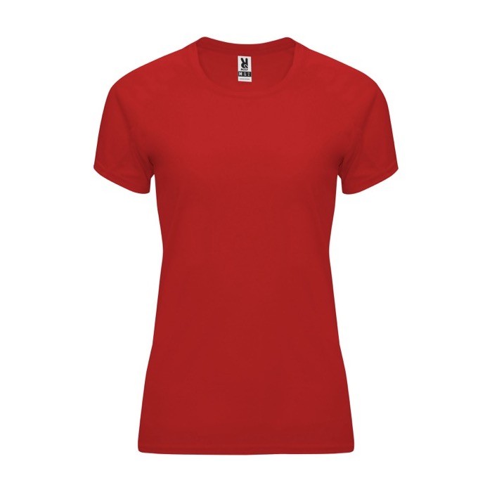 Camiseta técnica de poliéster 100% para mujer 135 g/m2 Roly color rojo