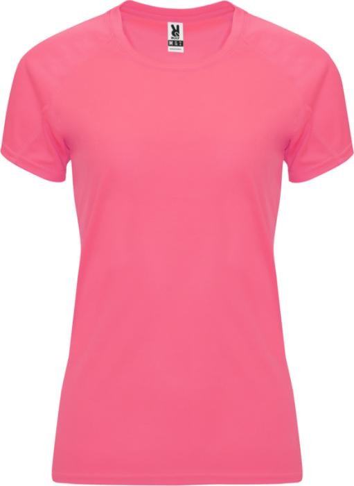 Camiseta técnica de poliéster 100% para mujer 135 g/m2 Roly color rosa fluorescente