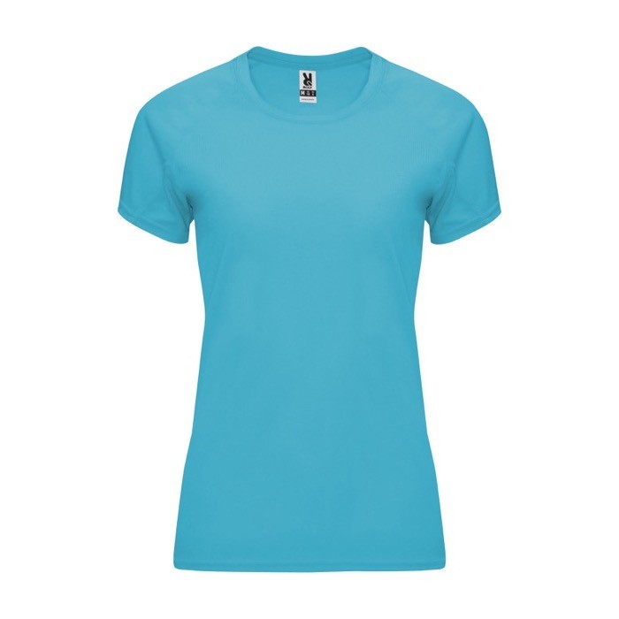 Camiseta técnica de poliéster 100% para mujer 135 g/m2 Roly color turquesa