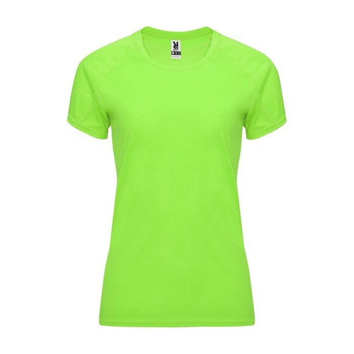 Camiseta técnica de poliéster 100% para mujer 135 g/m2 Roly color verde fluorescente