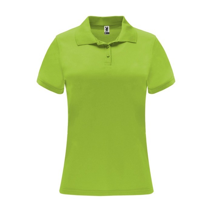 Polo técnico de punto piqué en poliéster 150 g/m2 para mujer Roly color verde lima