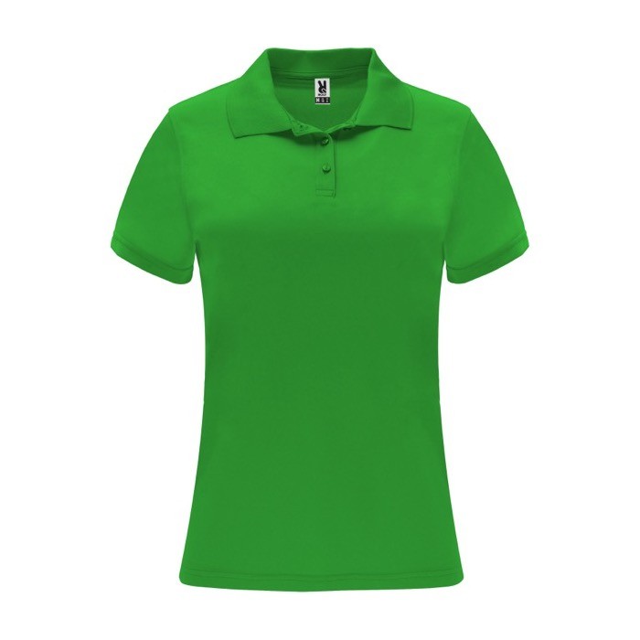 Polo técnico de punto piqué en poliéster 150 g/m2 para mujer Roly color verde manzana