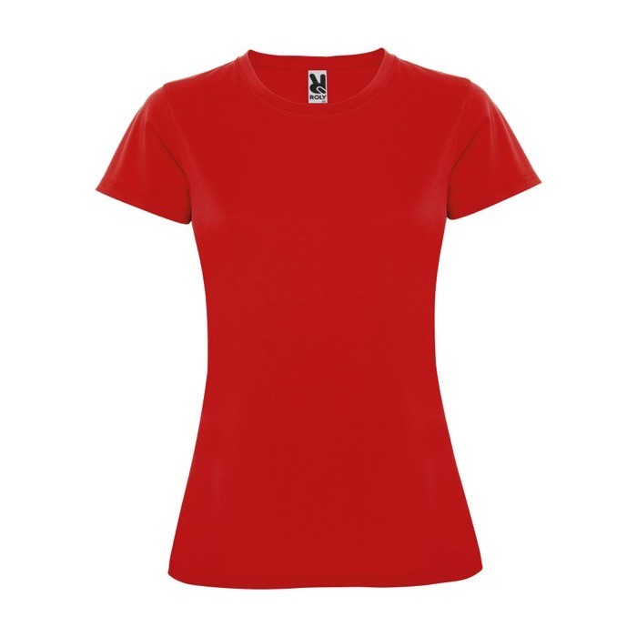 Camiseta técnica de punto piqué para mujer 150 g/m2 Roly color rojo