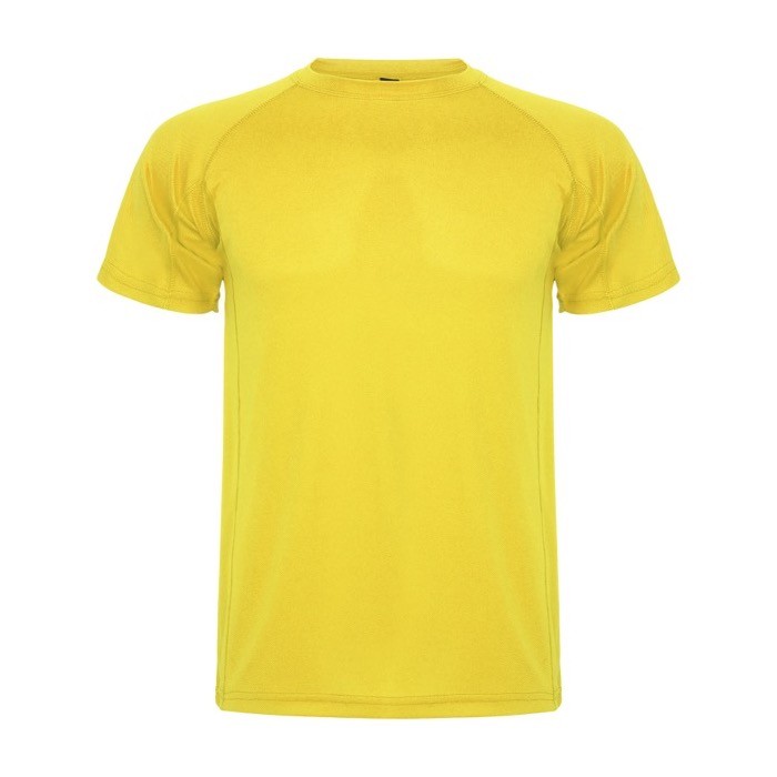 Camiseta técnica de punto piqué en poliéster para hombre 150 g/m2 Roly color amarillo