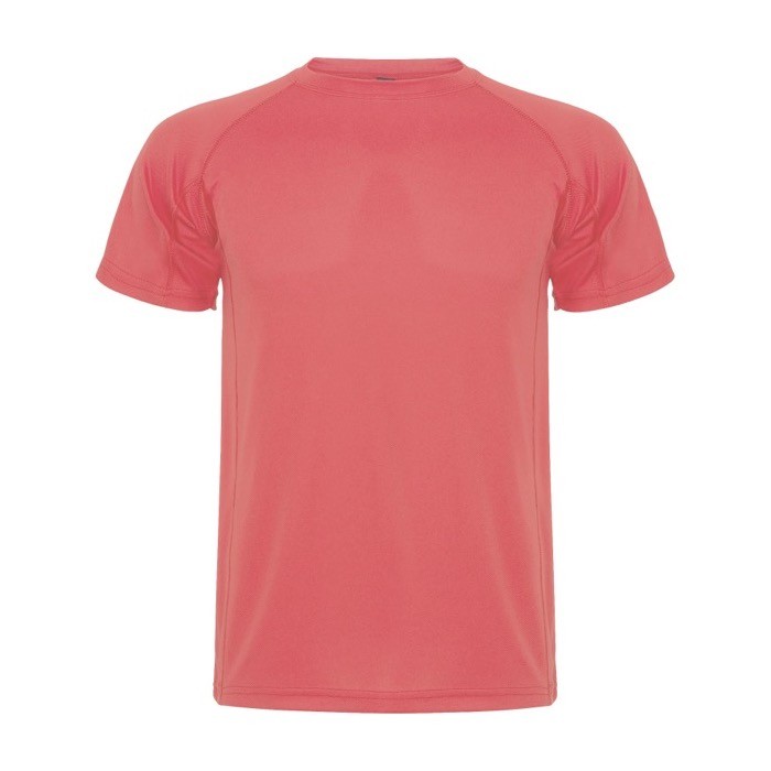 Camiseta técnica de punto piqué en poliéster para hombre 150 g/m2 Roly color coral
