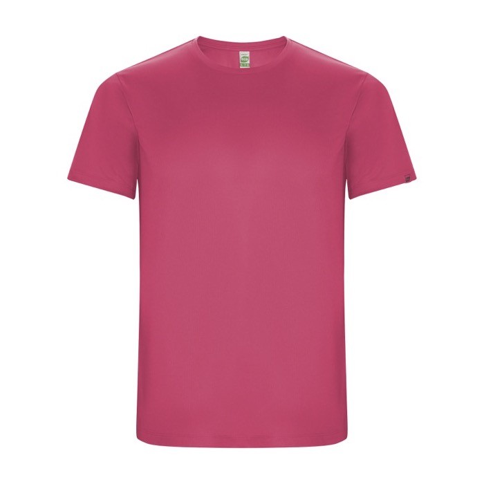 Camiseta técnica de 50% poliéster reciclado para hombre 135 g/m2 Roly color fucsia fluorescente