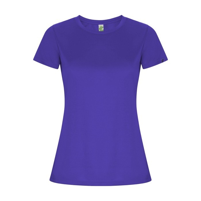 Camiseta técnica de 50% poliéster reciclado para mujer 135 g/m2 Roly color violeta